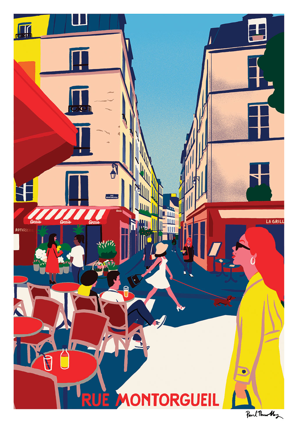 Rue Montorgueil - canvas offers print