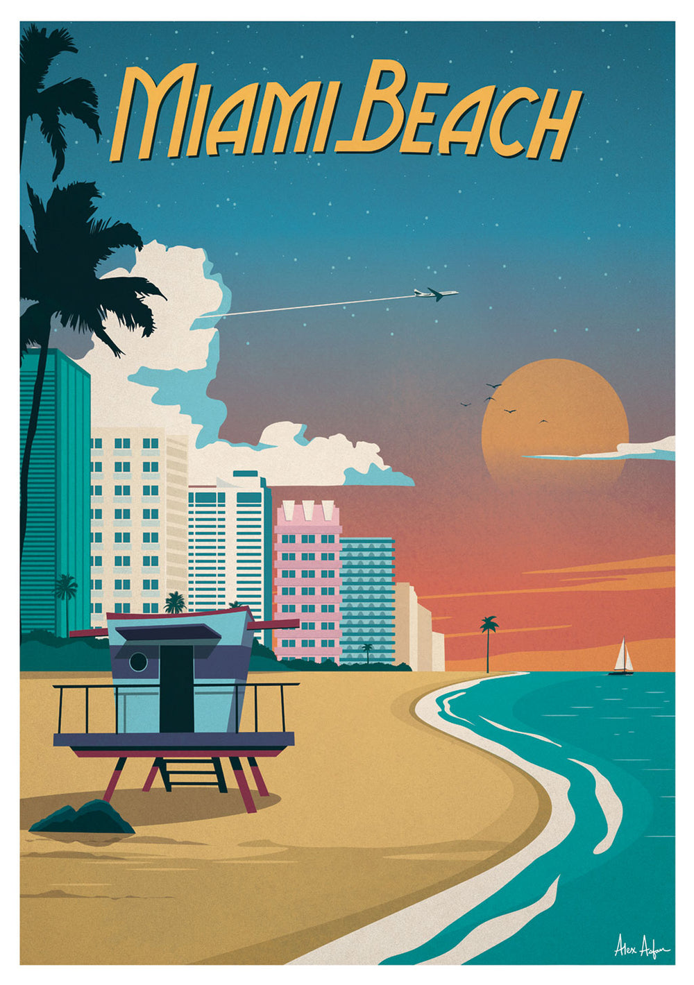 Miami poster - Alex Asfour | Sergeant Paper