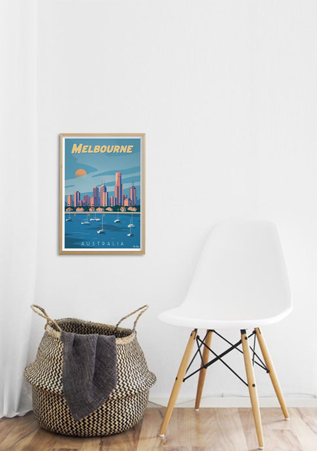 Poster Melbourne Australie Ville Paysage